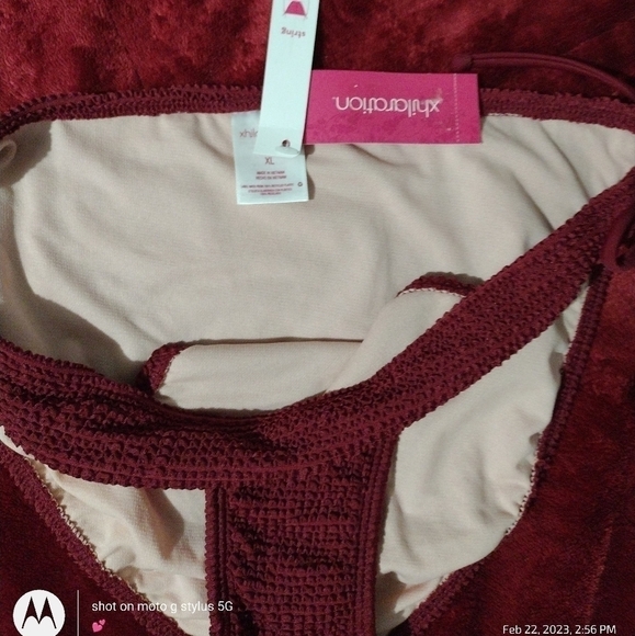 XHILARATION String Bikini Bottom Sz Xl - Picture 3 of 4
